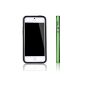 tinxi® Design Cover Bumper Frame Case for Apple iPhone 5S / 5 Cover with Metal Button Green (Electronics)