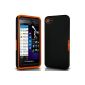 ONX3 Blackberry Z10 Dual BB 10 LayeRouge Orange Hybrid / Combo Silicone Skin Case Cover + LCD Screen Protector Guard On (Electronics)