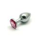 Stainless Steel Buttplug with 28mm Crystal Pink (Personal Care)