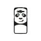 Black hard cover for Galaxy Core 4G with panda print pattern (Electronics)