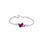 MARENJA Gift Crystal Woman Bracelet-Butterfly-Gold Plated Austrian Crystal Purple-White and Rose-Clair Fashion Jewelry-15 + 3cm-06000554 (Jewelry)