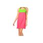 Chiffon dress with round neckline sleeveless color mixes (Clothing)
