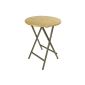 ZURICH bar table 78cm round, steel frame + wood panel, clear lacquered