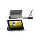 NAVITECH - Flip Case bycast in gray leather with multi-angle stand designed specifically for the Acer Iconia Tab A210 (Electronics)