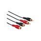 Hama Extension Cable 2 RCA plugs - 2 RCA sockets, 10 m (optional)
