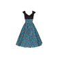 Vintage Lindy Bop 'Julisa' Floral Print Mediterranean Style Picnic Dress (Clothing)