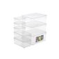 Rotho 3346094094WS storage boxes with lids 8 Set of Clear Boxes, 3 different sizes (household goods)