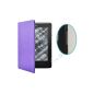 Ultra Thin Magnetic Advanced Leather Protective Carrying Case Cover Pouch Leather Case Cover for Amazon Kindle 4 5 (NOT fit Kindle Touch or Kindle Paperwhite) - Color Purple (Electronics)