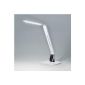 . Skylar LED desk lamp incl 2.0 USB charging socket and touch panel, 14W LED integrated, 530 Lumen, 4 lighting scenes: 2,500K to 6,500K, height 45.5 cm, white