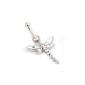 SODIAL (R) Navel Dragonfly 316L Surgical Stainless Steel Strass 60mm