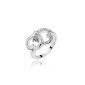 Ladies' Ring Intertwined Hearts - Crystal - White - T 50 (Jewelry)