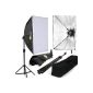 Professional studio light Photo Studio Set incl. Soft box, tripod and carrying case (electronics)