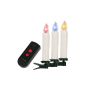 Set of 20 LED Fairy Lights Candles Christmas Candles, 3 verscheidene light modifications with changing colors, wirelessly, beige