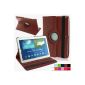 COOVY® 360 ° rotation Cover for Samsung Galaxy Note 10.1 edtion 2014 SM-P6000 P6010 SM-SM-P6050 SM-P600-P601 SM SM-P605 SMART COVER LEATHER CASE CASE PROTECTION (Brown) (Electronics)