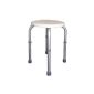 Shower stool Stools around Tiga-Plus anti-slip 8x height adjustable 34cm to 52cm 1 piece