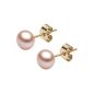 Kimura Pearls - E11955 - 28 - Female Earrings - Yellow gold 375/1000 (9 carats) 0.3 Gr - Freshwater pearls (jewelery)
