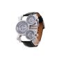BestOfferBuy Men Fashion Vintage triple Dial Leather Band Wrist Watch Oulm 1167 (clock)